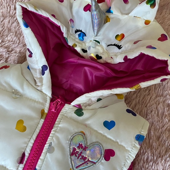 NEW Betsy Johnson Unicorn Puffy Vest
